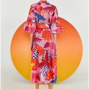 Belted cotton FARm Rio dress